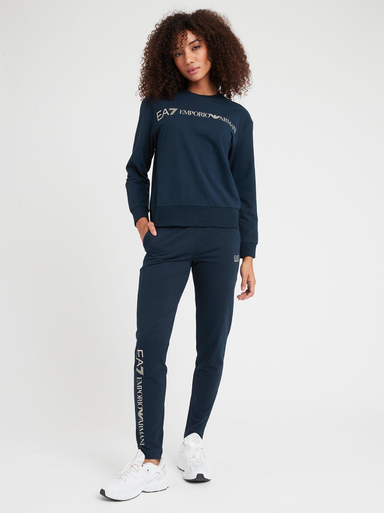 EA7 Emporio Armani EA7 Gold Logo Legging Tracksuit - Navy