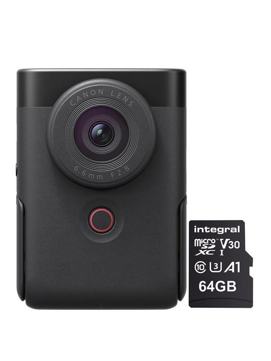 front image of canon-powershot-v10-video-camera-vlogging-kit-inc-64gb-microsd-card