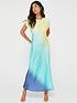  image of v-by-very-ombre-angel-sleeve-midiaxi-dress-multi