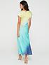  image of v-by-very-ombre-angel-sleeve-midiaxi-dress-multi