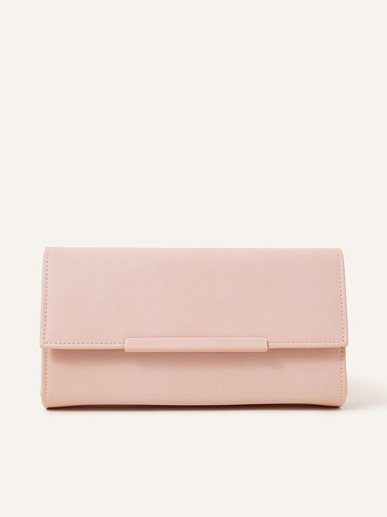 Pale pink outlet clutch bag uk