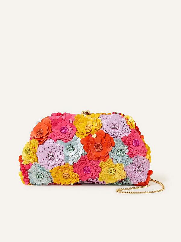 Accessorize 3d Floral Clutch Bag