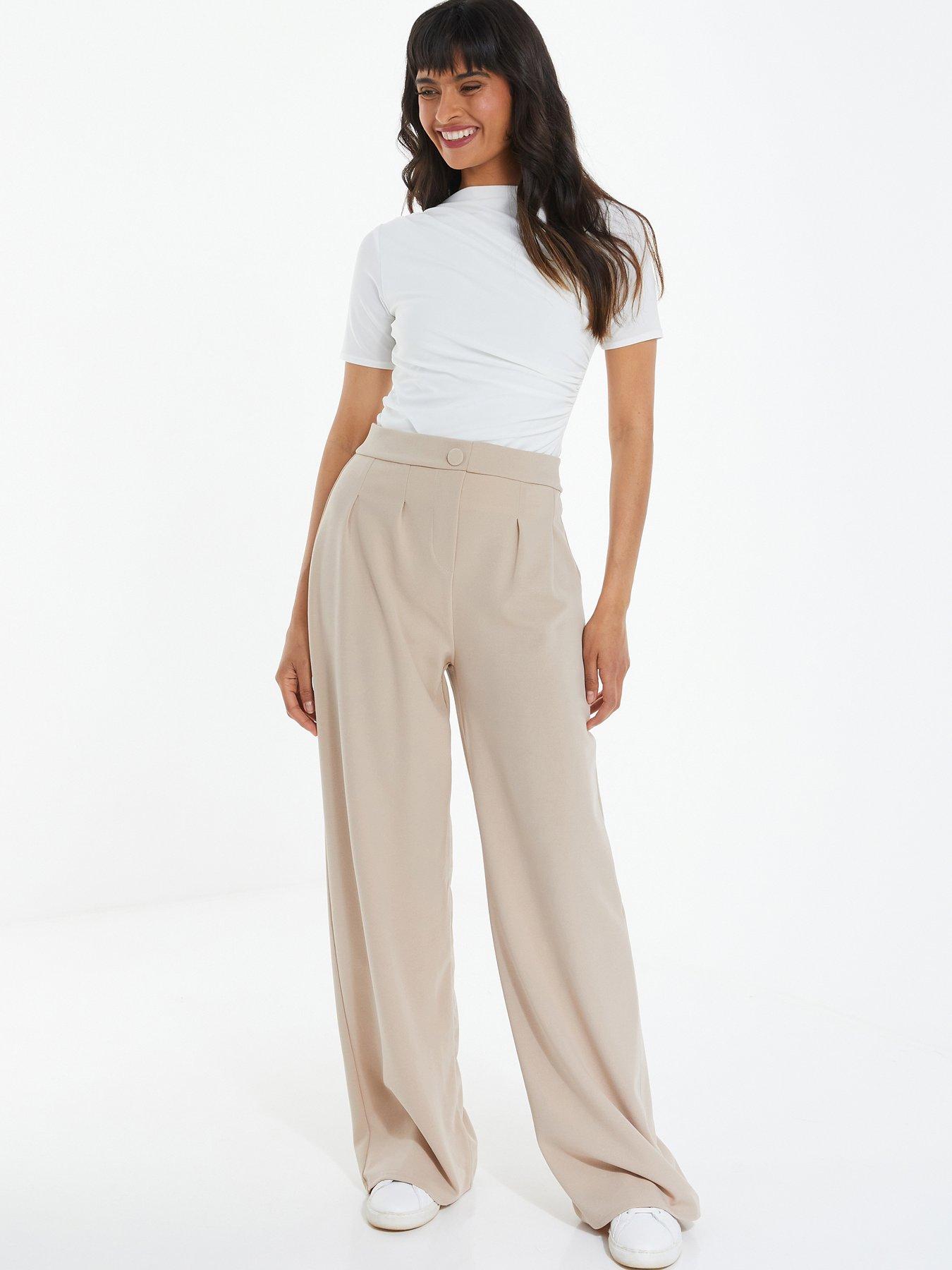 Beige best sale palazzo trousers