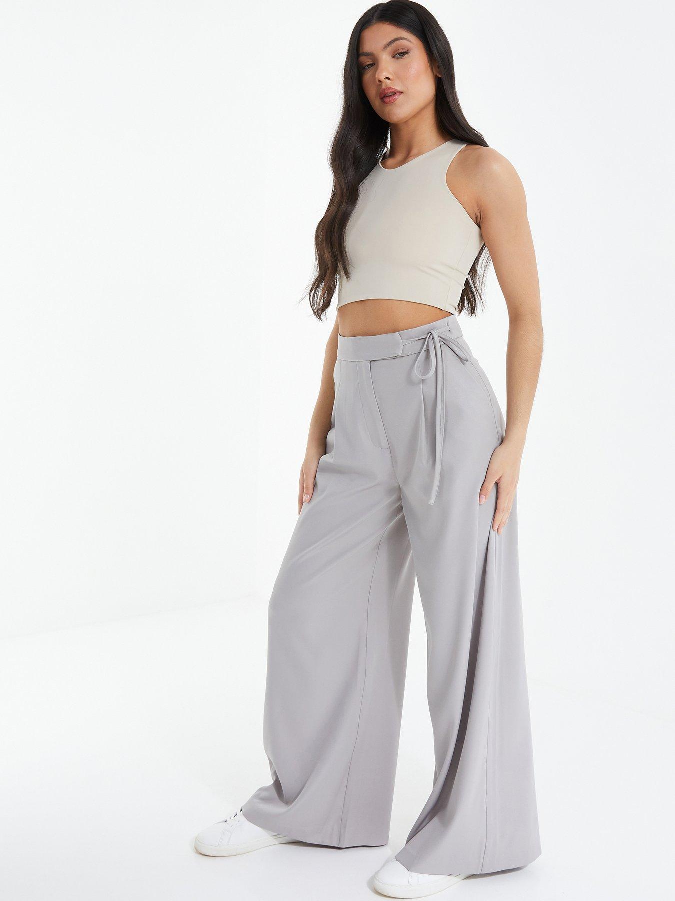 High waisted best sale flowy trousers