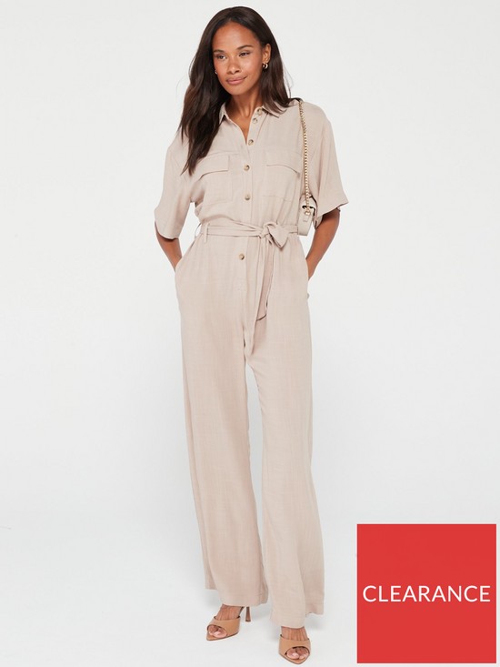 front image of v-by-very-utility-jumpsuit-natural