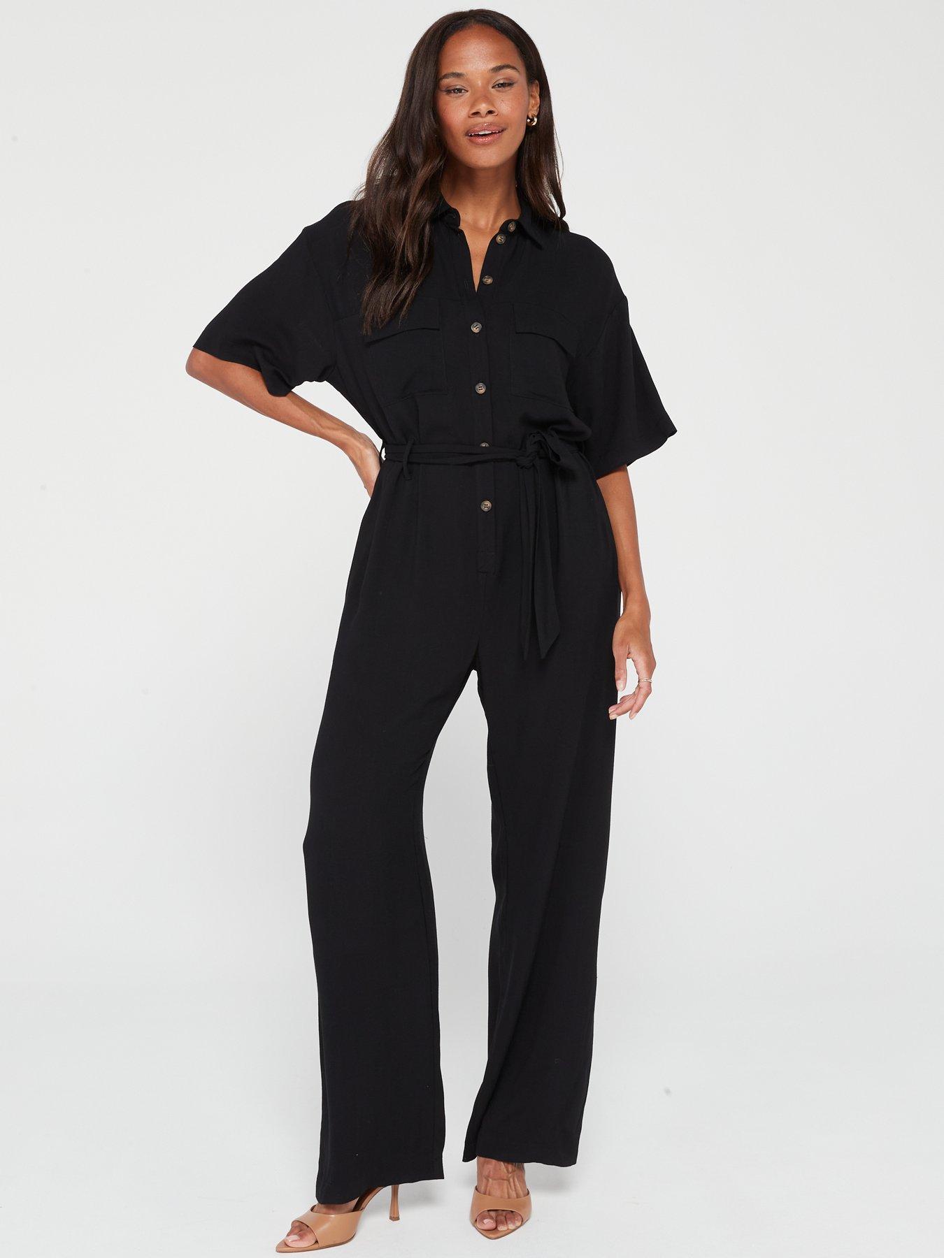 $120 Inc International Concepts Petite Belted Utility Jumpsuit