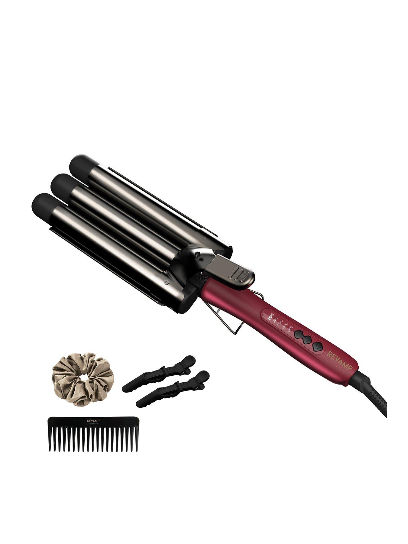 Revamp Progloss New Love Burgundy Platinum Beach Waver Gift Set Very