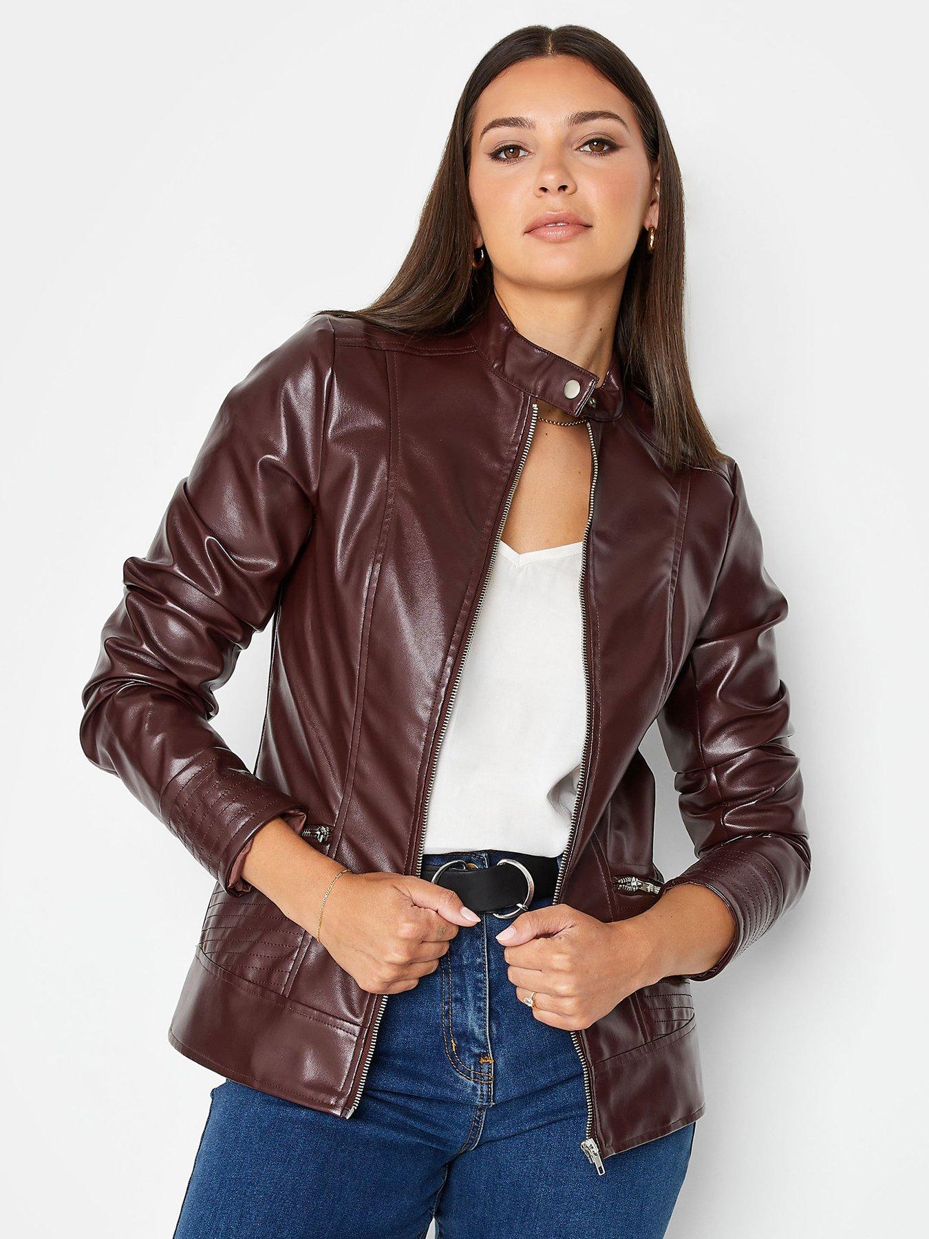 Faux leather jacket hot sale ladies uk