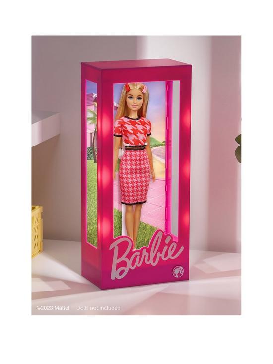 front image of barbie-doll-display-case-light