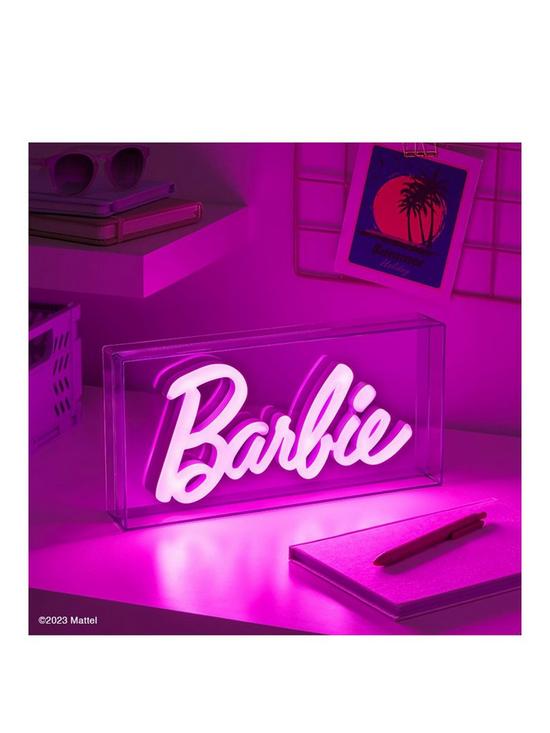 front image of barbie-led-neon-light