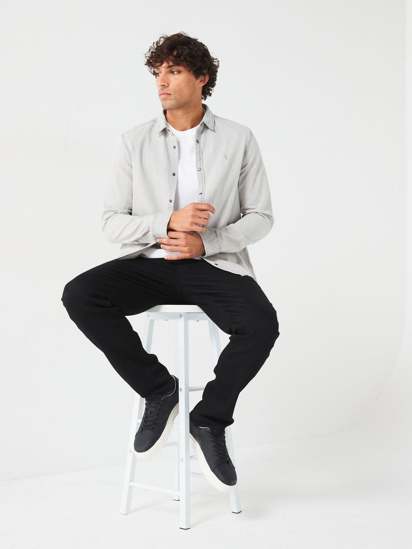 Allsaints Gleason Long Sleeve Shirt - Grey