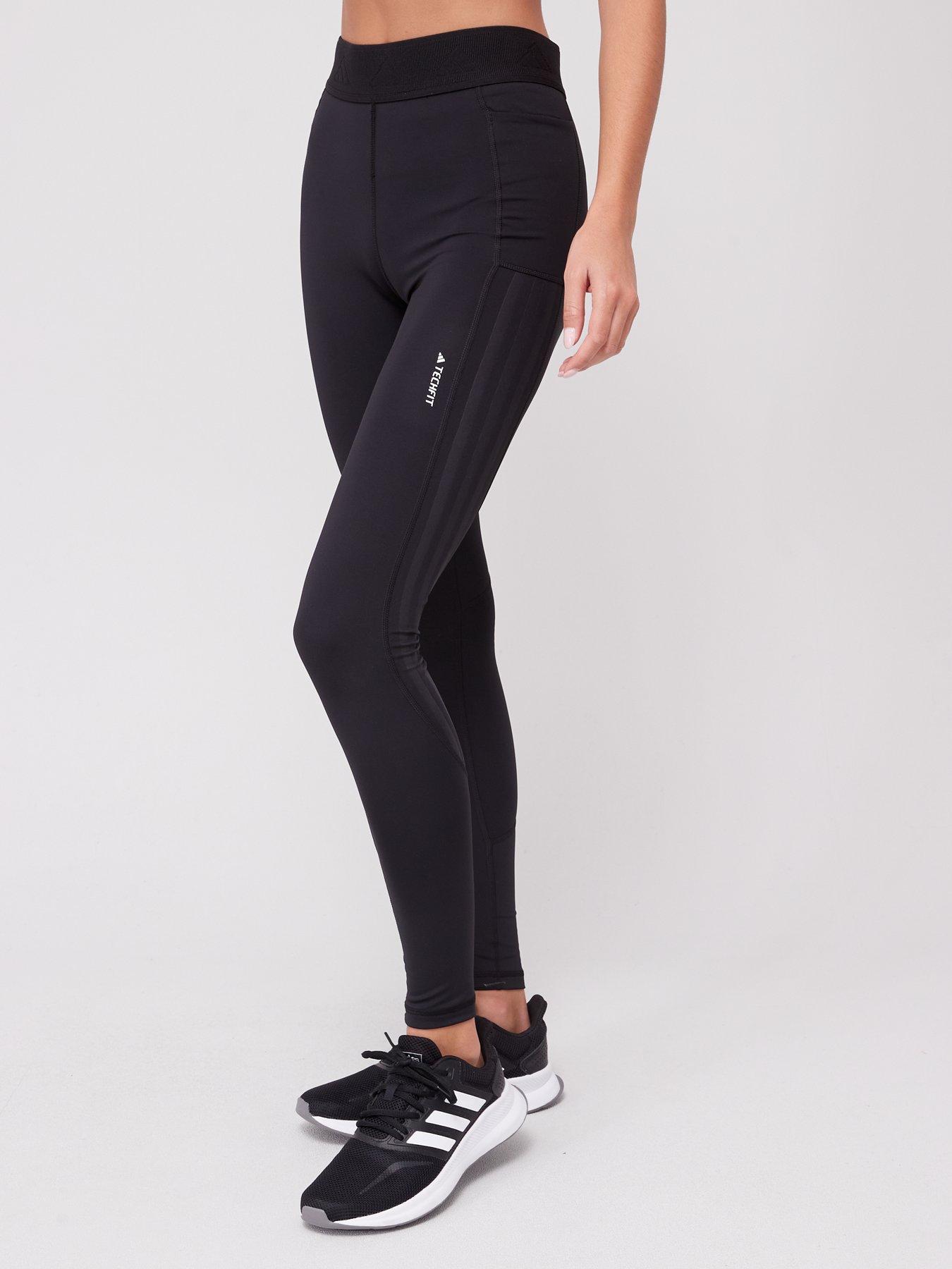 adidas Performance Leggings - black/white/black 