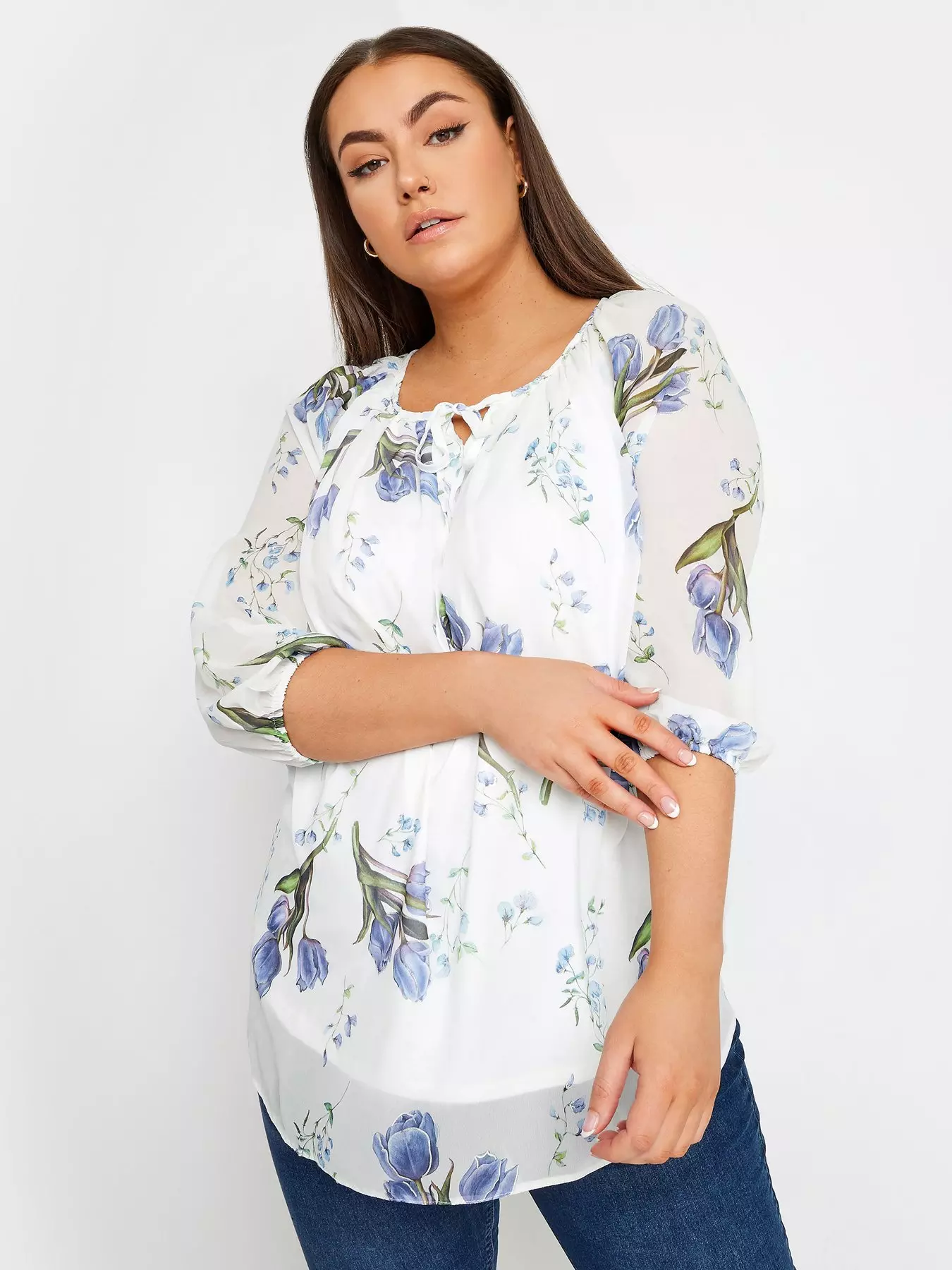 Catherines Women's Plus Size Fresh Angle Buttonfront Blouse 