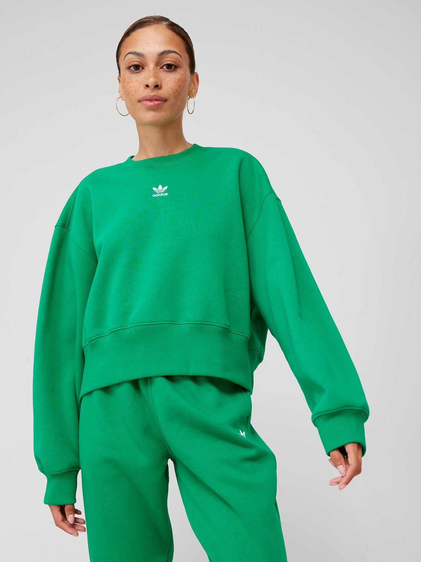 Adidas shop green sweatshirt