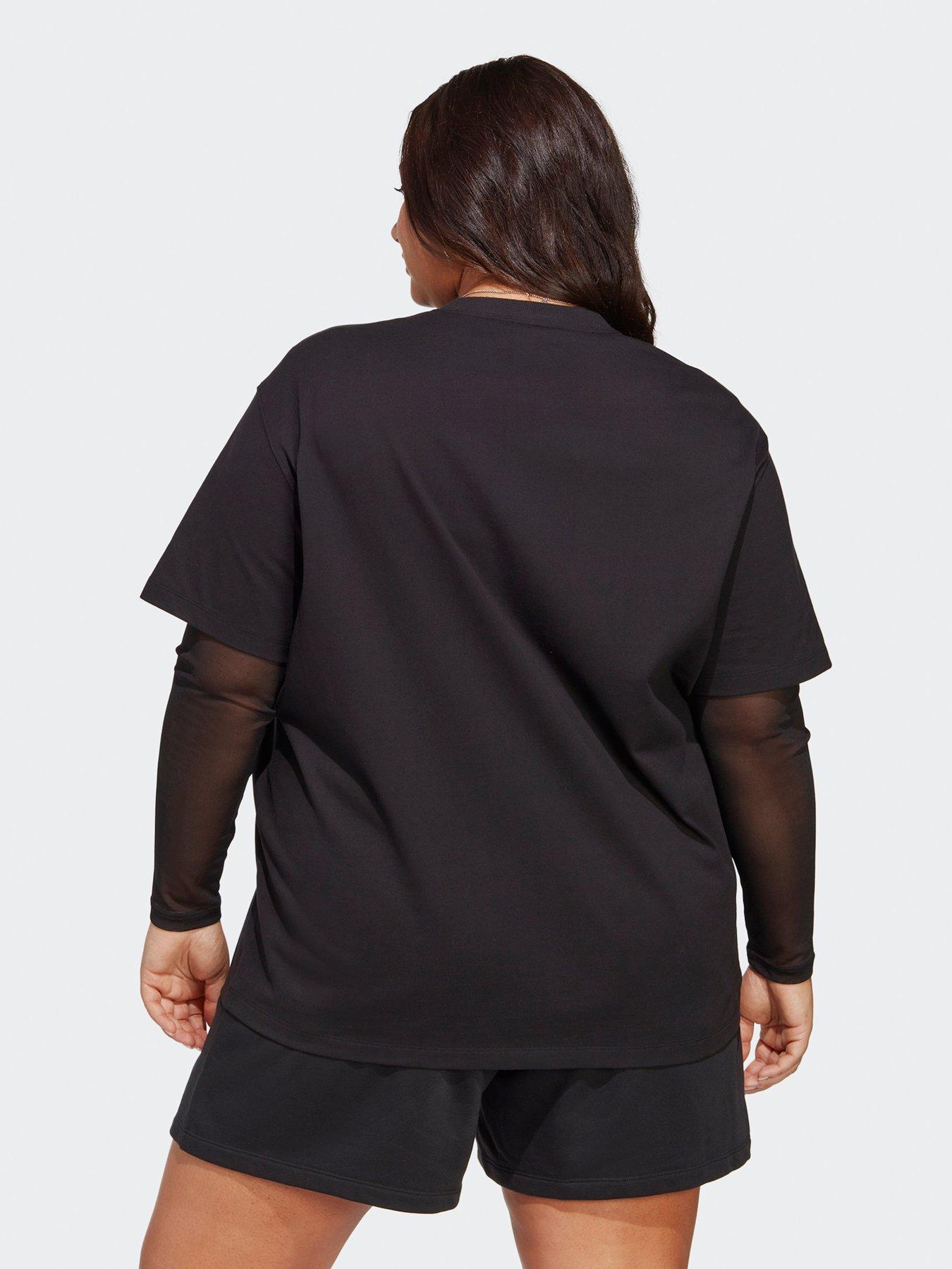 Image 2 of 4 of adidas Originals Womens Plus Size Trefoil Tee - Black