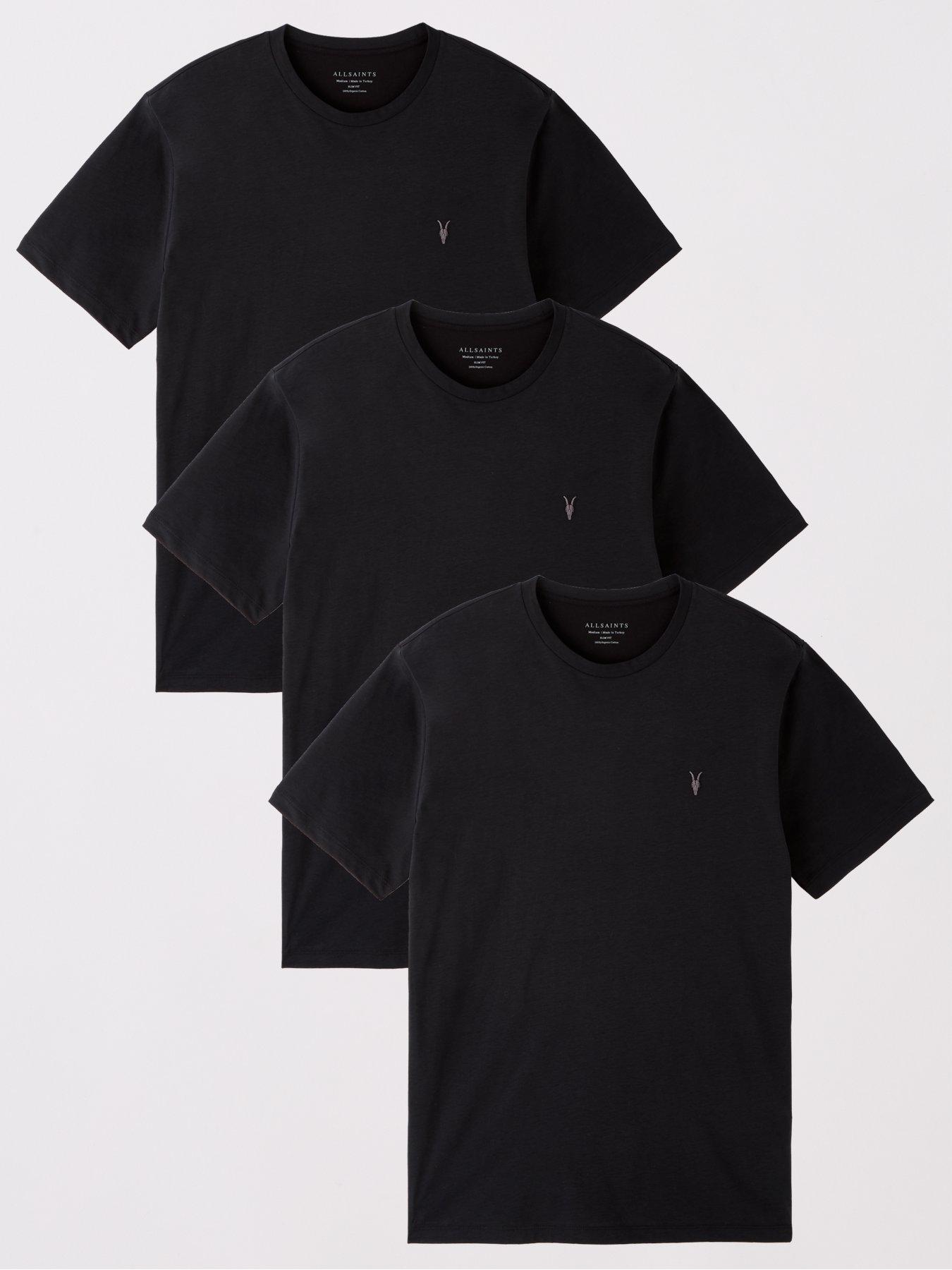 AllSaints Brace 3 Pack T-Shirts - Black