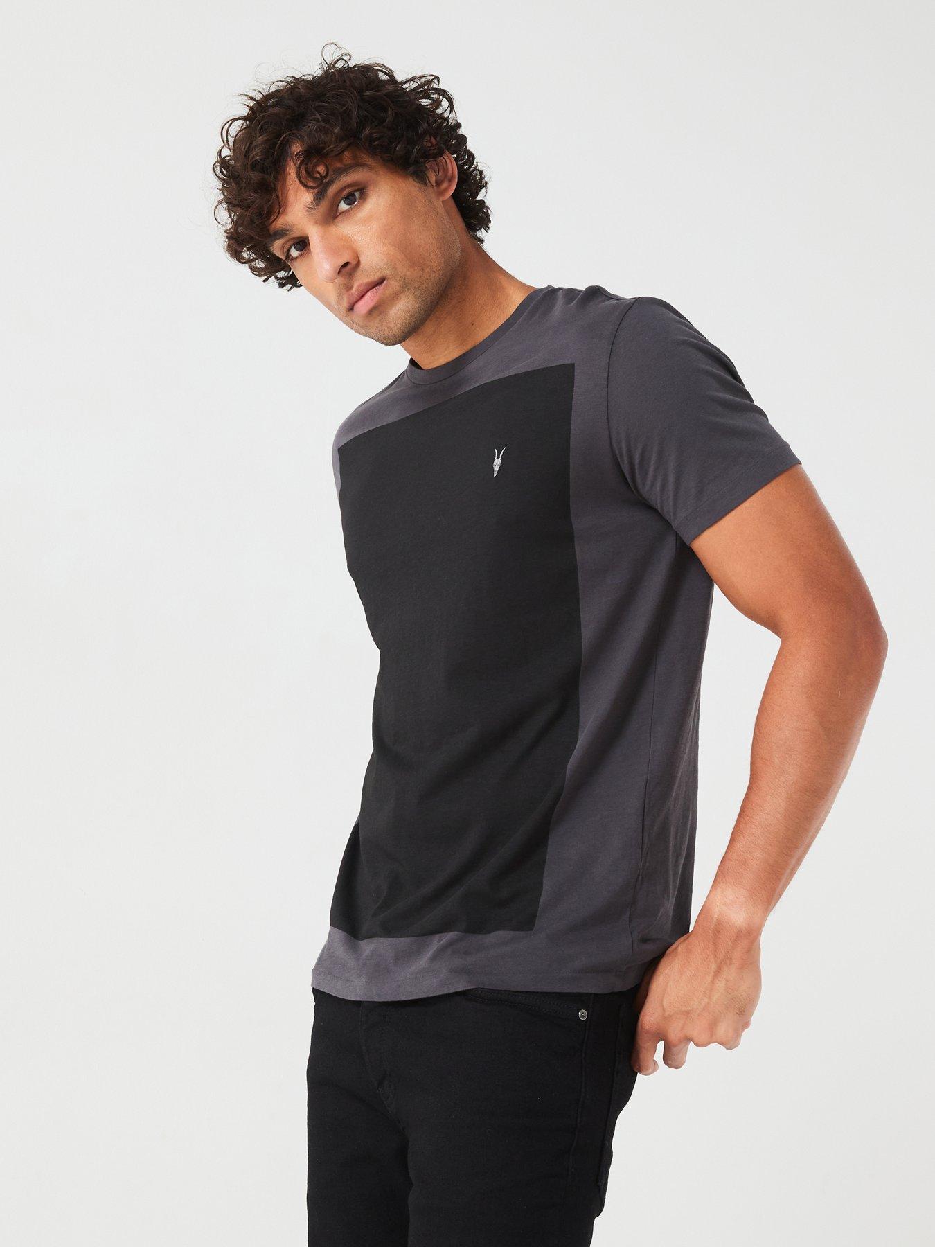 undefined Lobke Short Sleeve Crew Neck T-Shirt - Grey/Black
