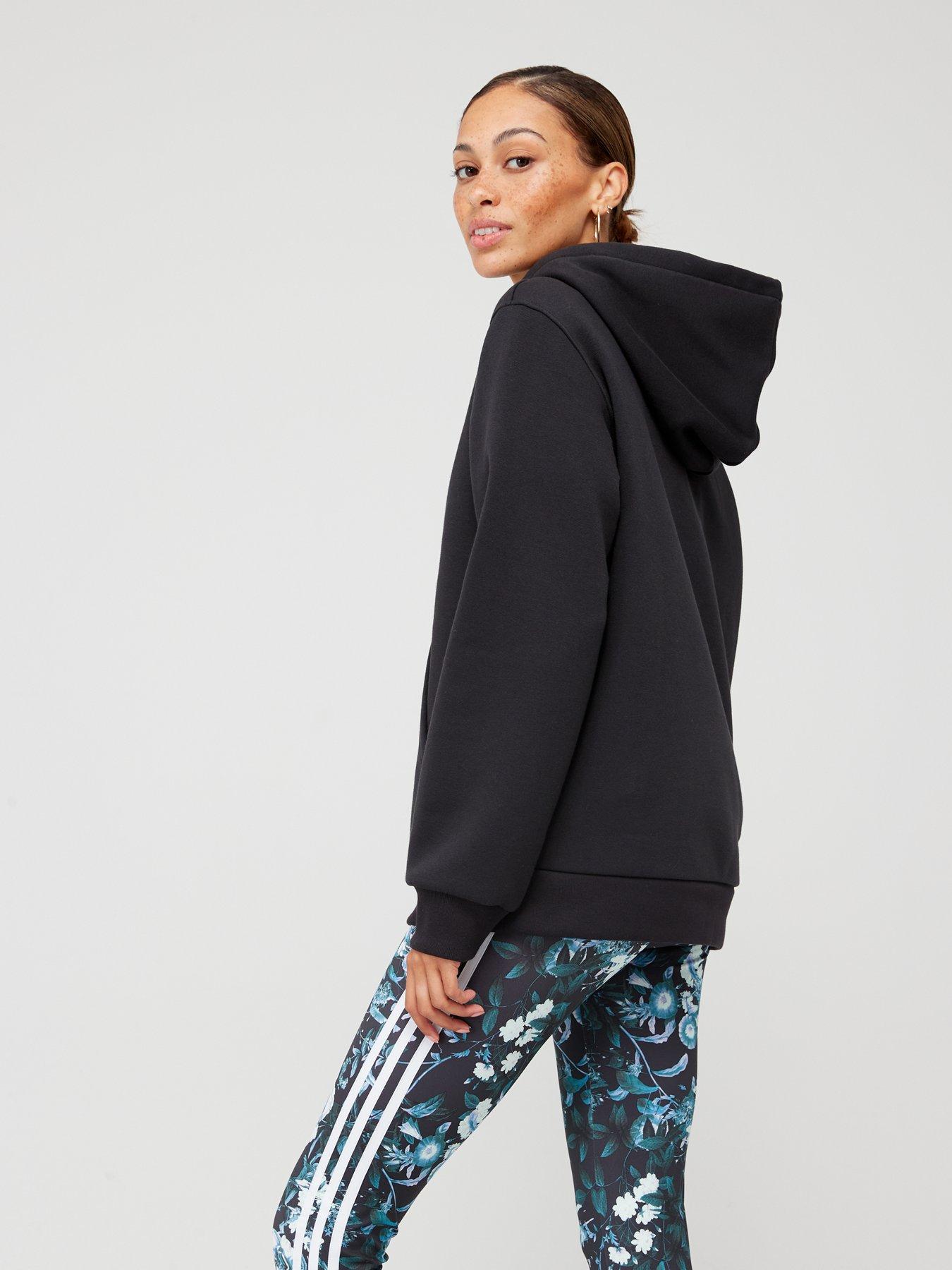 Women's adidas trefoil hot sale allover floral hoodie