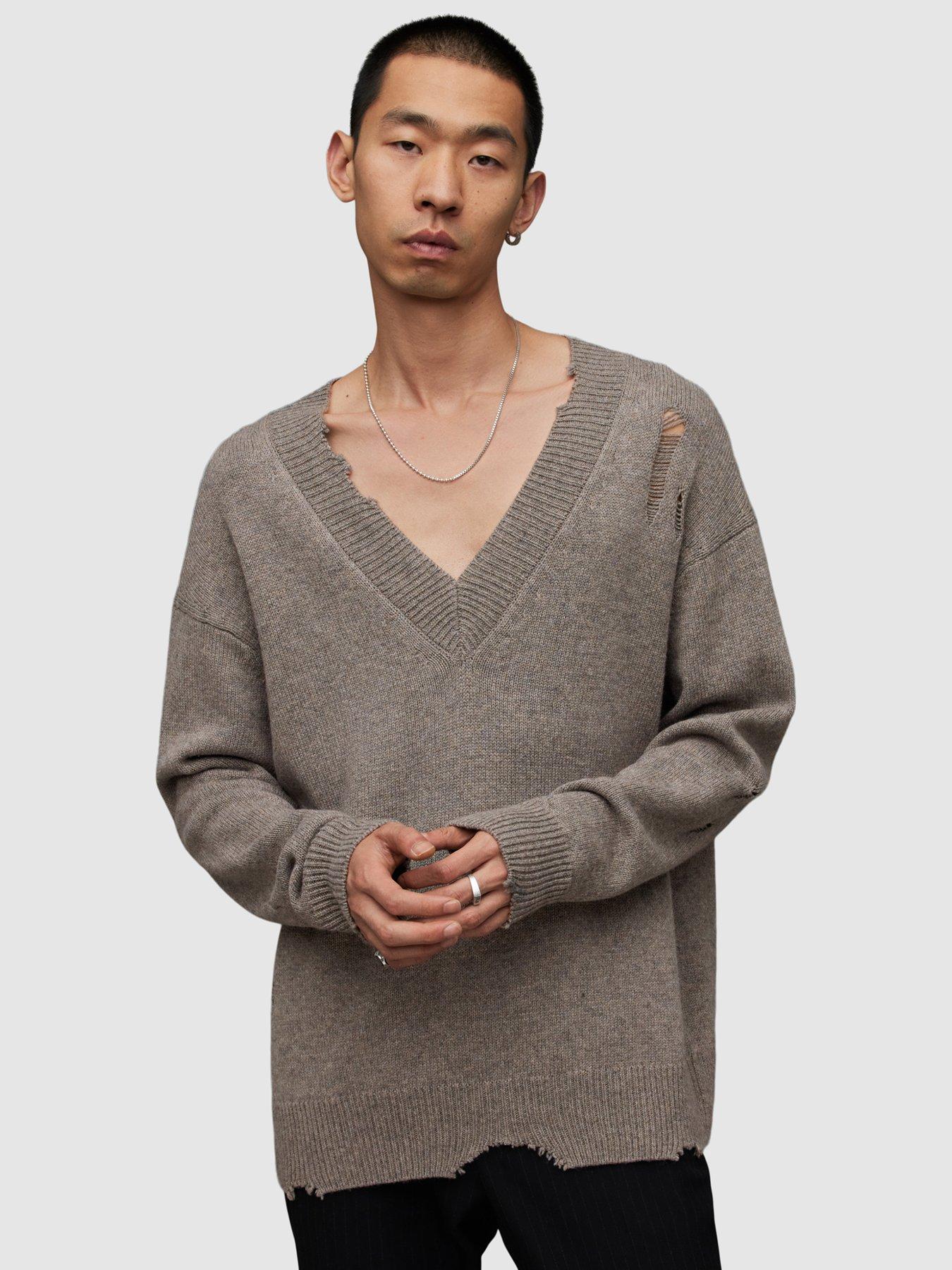 allsaints-vicious-v-neck-knit-jumper-light-brown