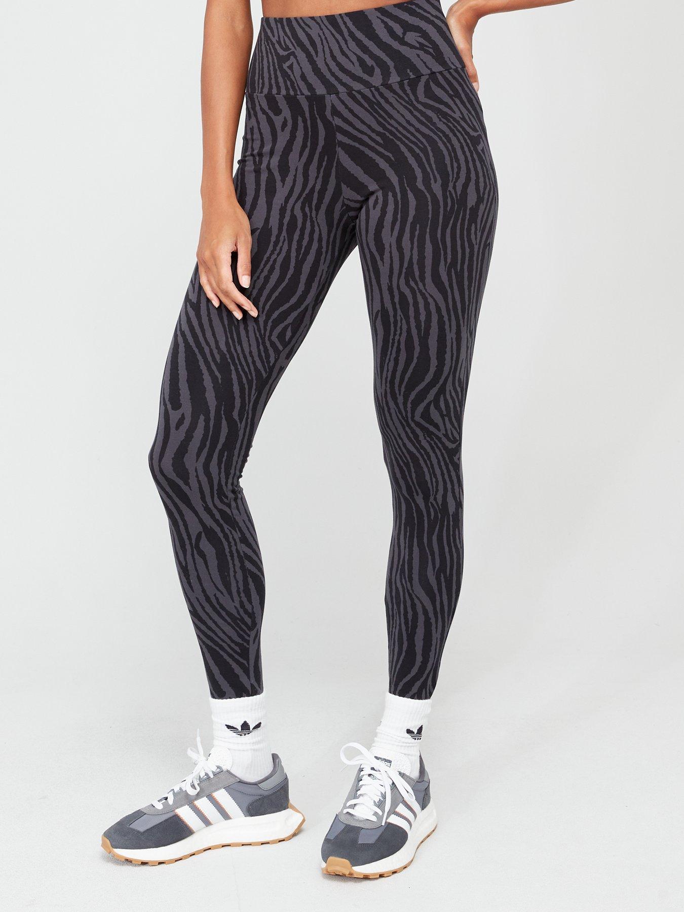 adidas Originals Black Leopard Print 3-Stiripe Leggings