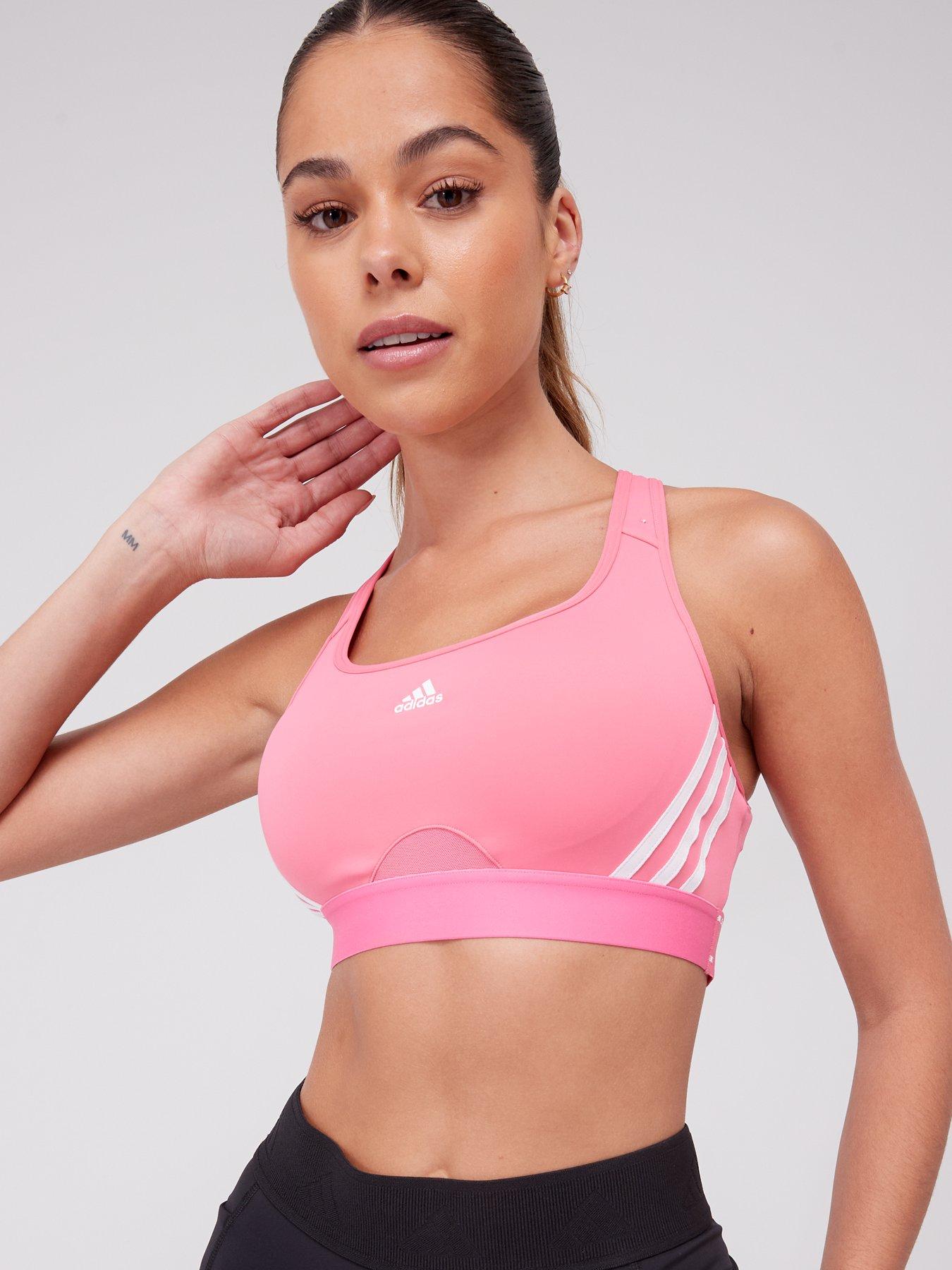 adidas Powerreact Training Sports Bra in Purple