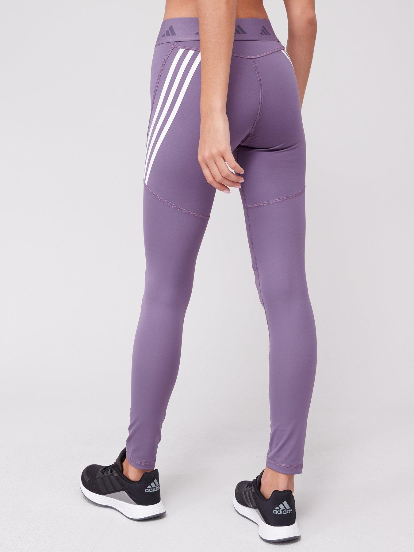 Adidas Performance Techfit Hyperglam Full Length Leggings Purple