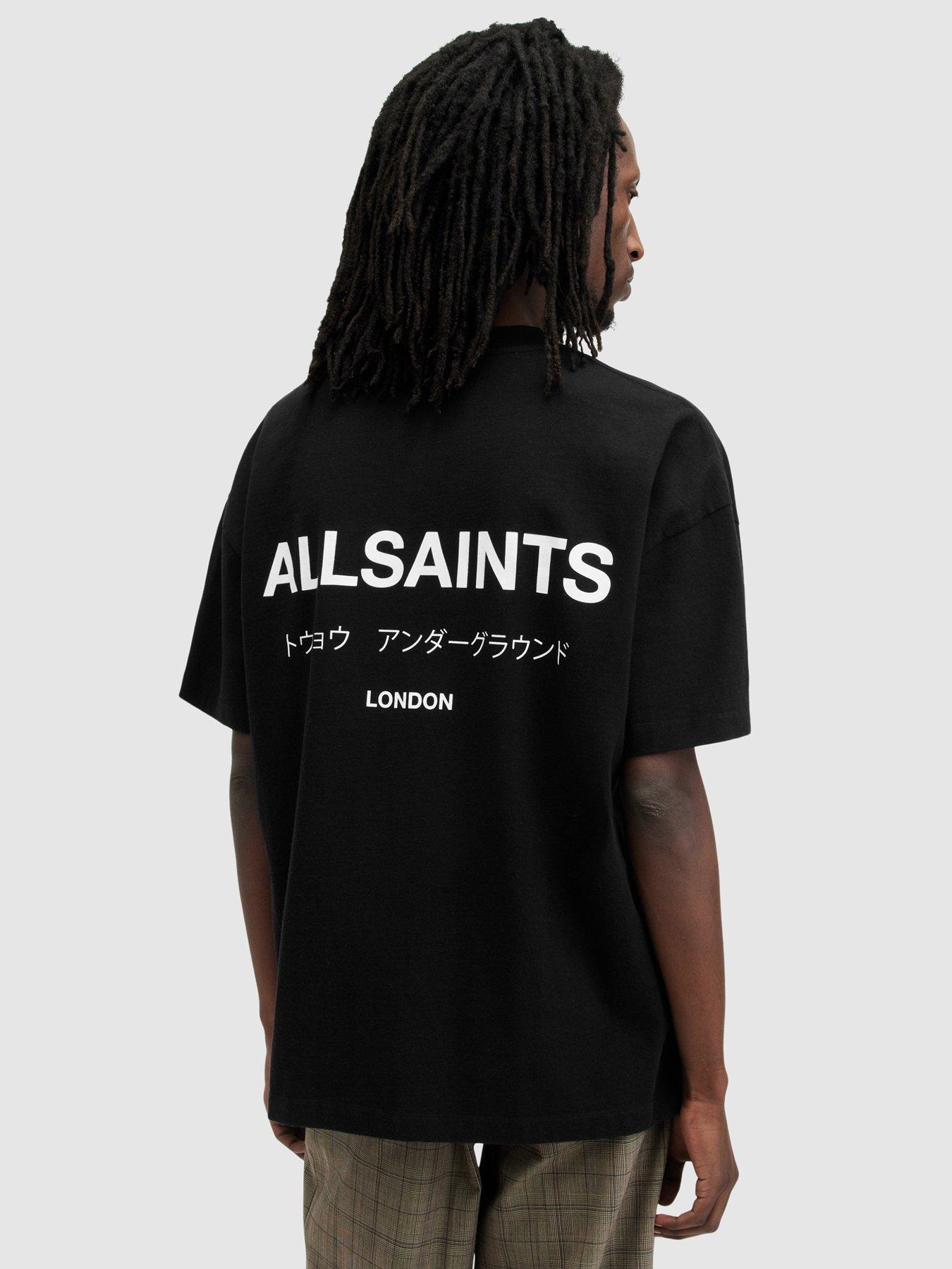 AllSaints Underground Back Print T-shirt - Black | very.co.uk