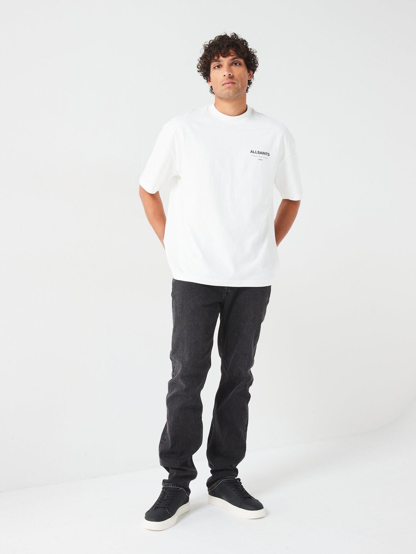 Image 3 of 6 of AllSaints Underground Back Print T-Shirt - Off White