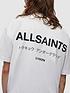  image of allsaints-underground-back-print-t-shirt-white