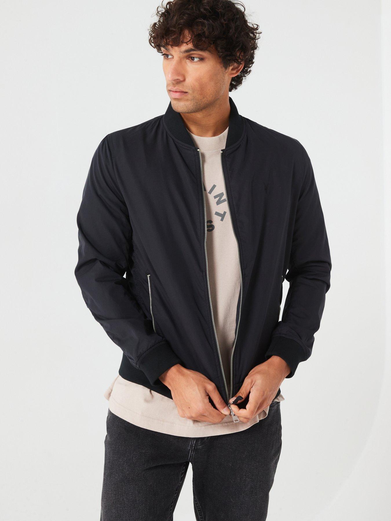 Image 1 of 6 of AllSaints Bassett Bomber Jacket - Black