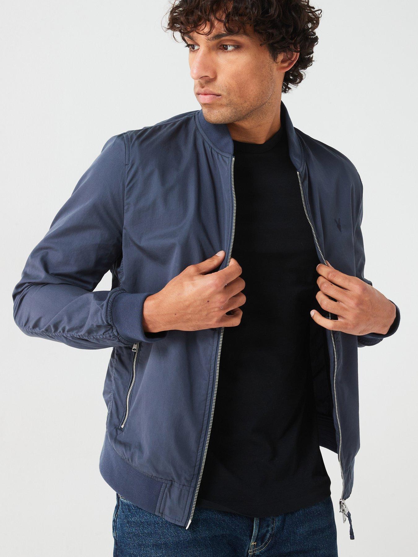 AllSaints Bassett Bomber Jacket Dark Blue