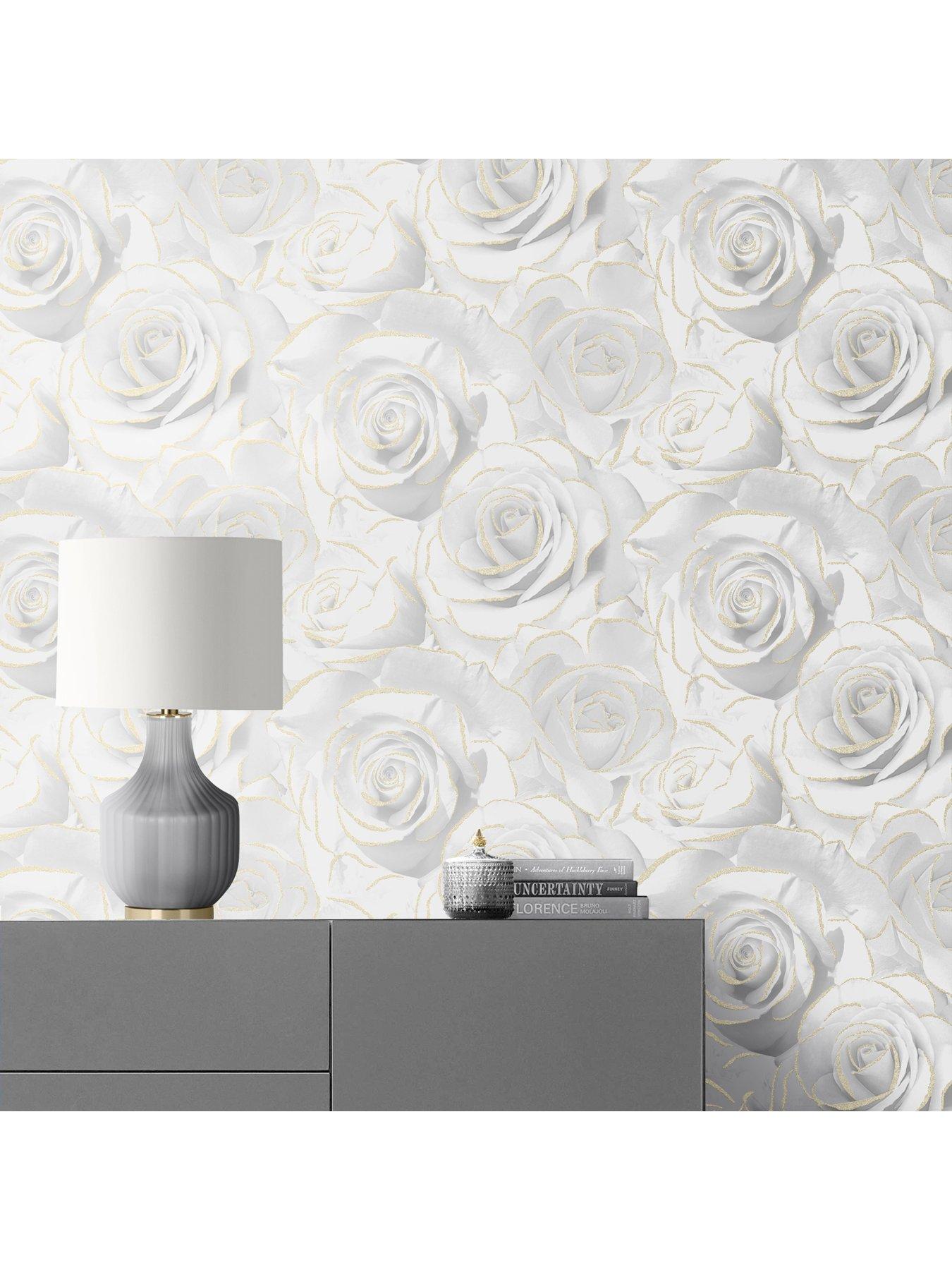 Product photograph of Muriva Madison Glitter White from very.co.uk