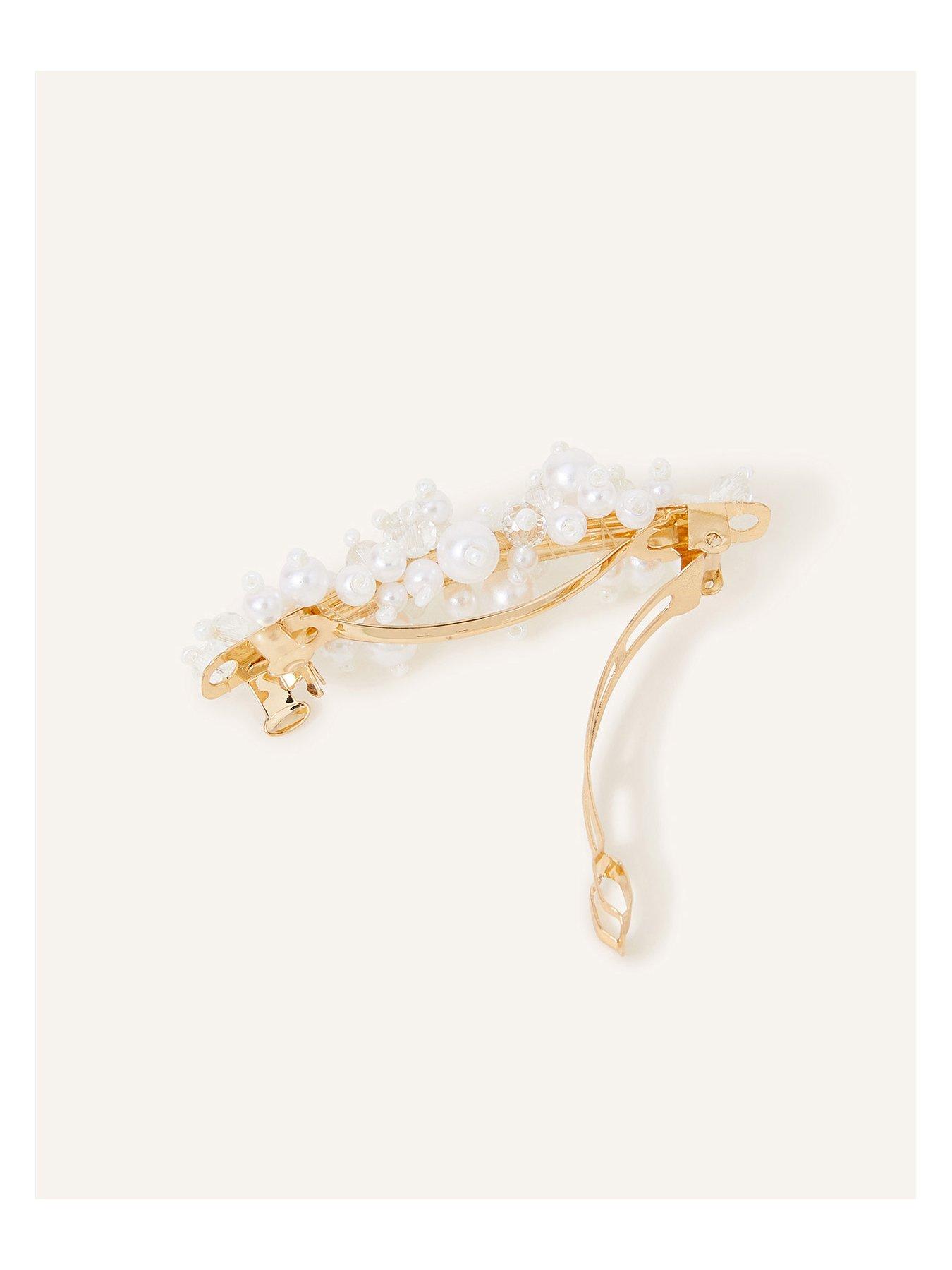 Image 3 of 3 of Accessorize Pearl &amp; Bead Barrette