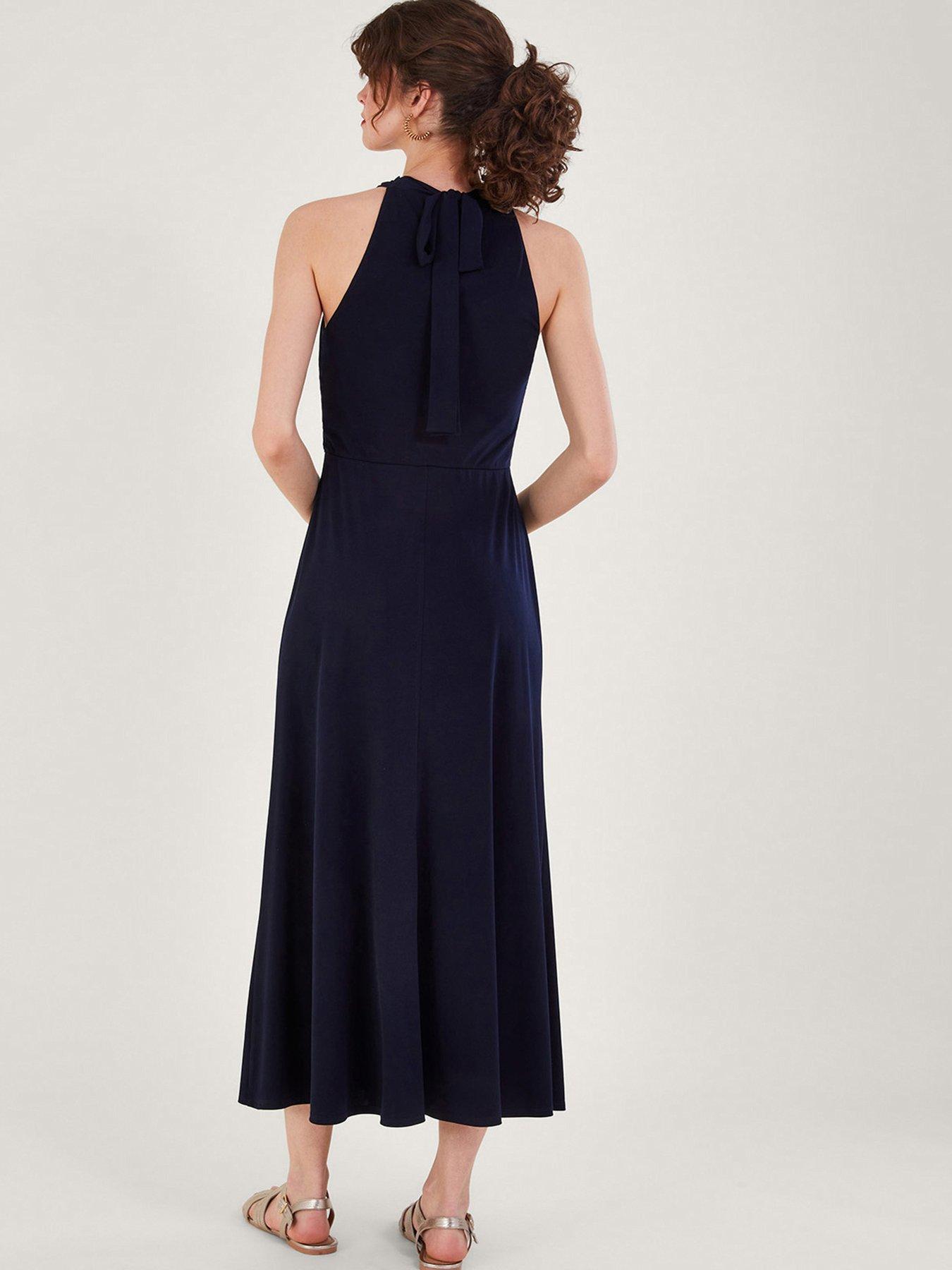 Monsoon Clo Crossover Plain Maxi Dress Navy very