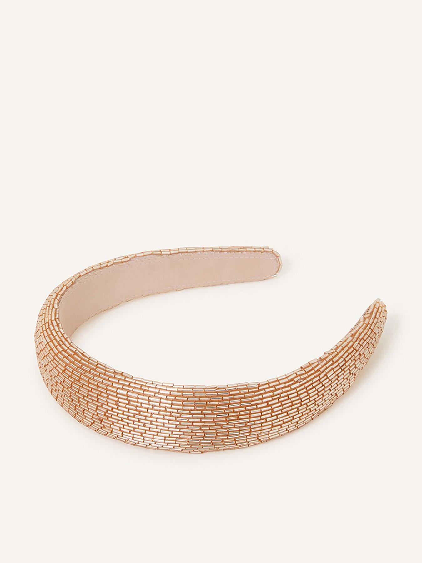 Image 1 of 3 of Accessorize Gold Beaded Headband
