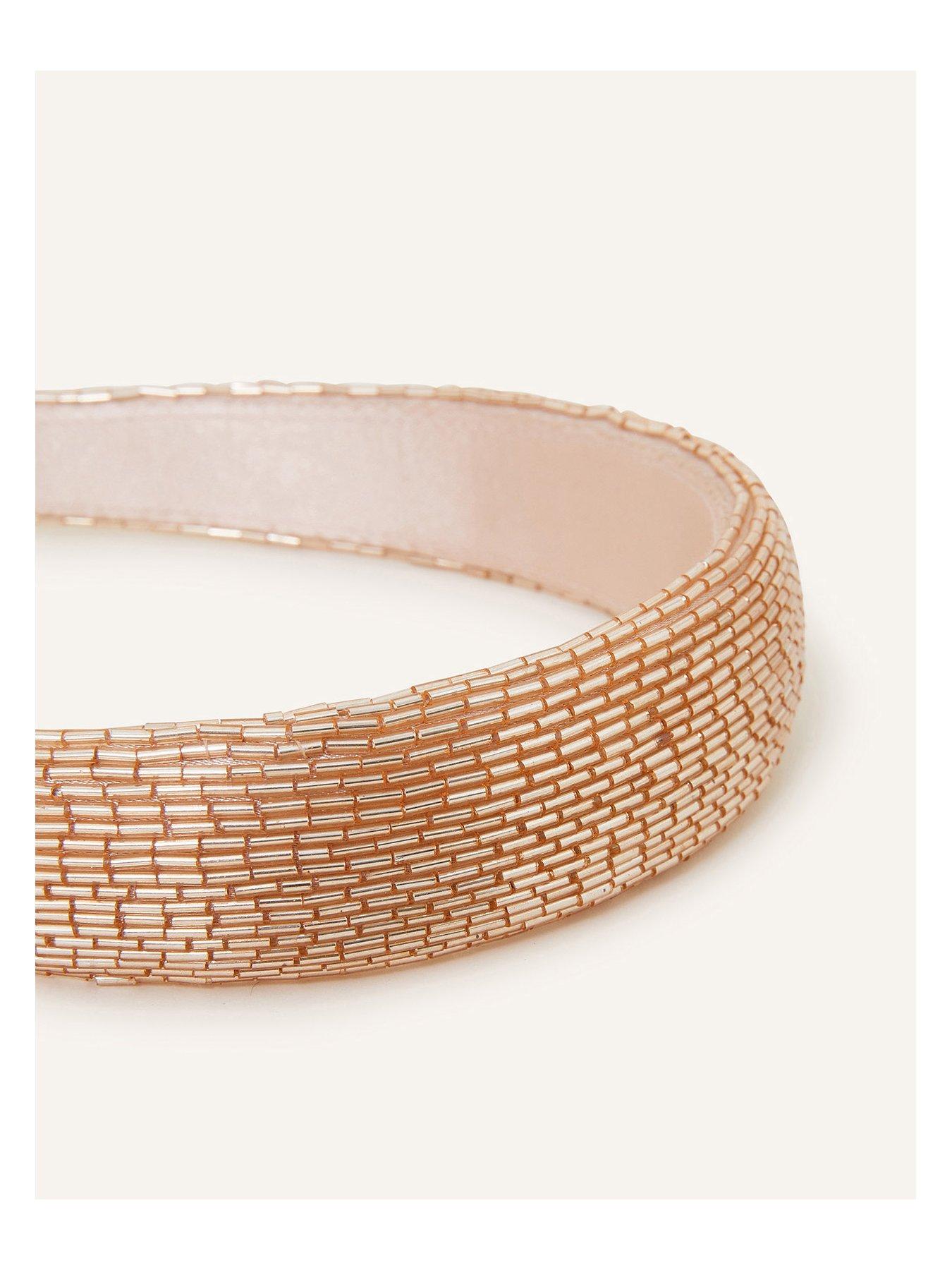 Image 3 of 3 of Accessorize Gold Beaded Headband