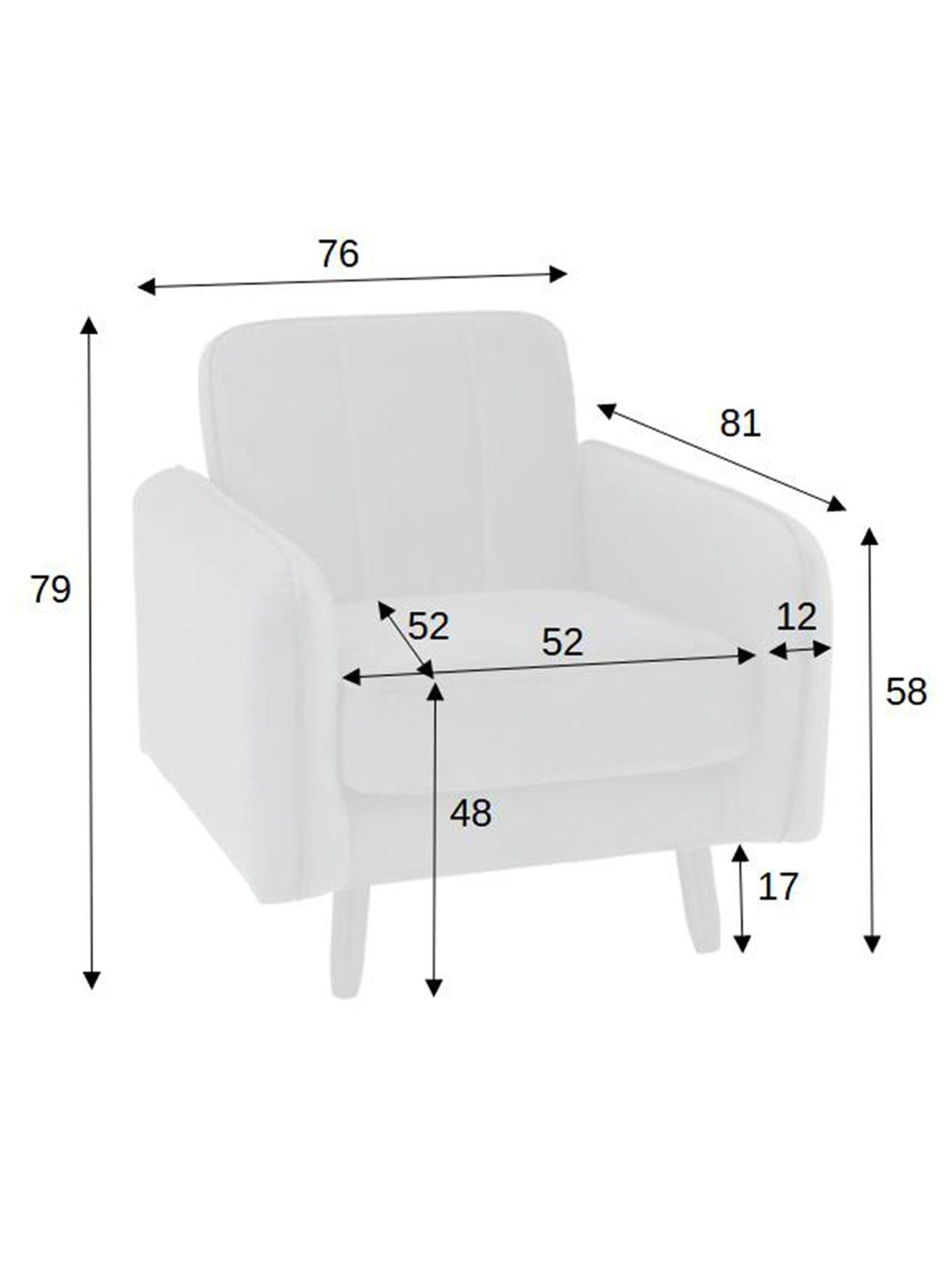 Image 6 of 7 of Everyday Jennifer Compact Fabric&nbsp;Armchair&nbsp;- FSC&reg; Certified
