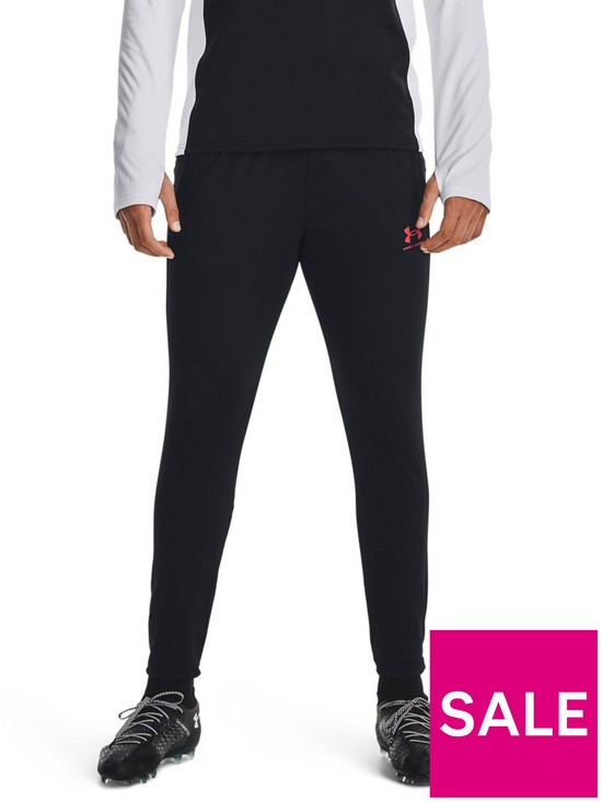 front image of under-armour-challenger-pants-black