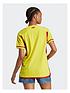  image of adidas-womens-colombia-home-short-sleeved-shirt-yellow