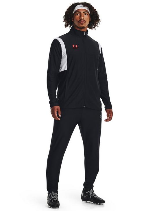 front image of under-armour-mens-challenger-tracksuit-black