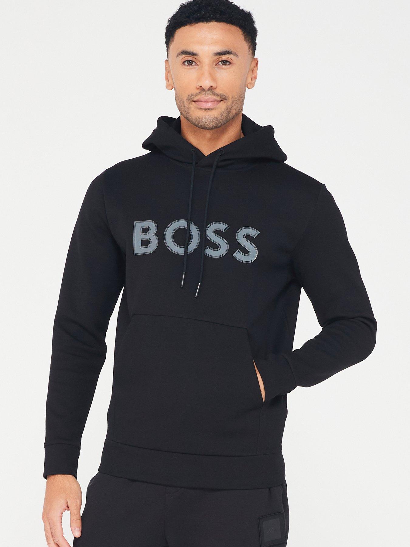 BOSS Webasic Logo Overhead Hoodie Black Very