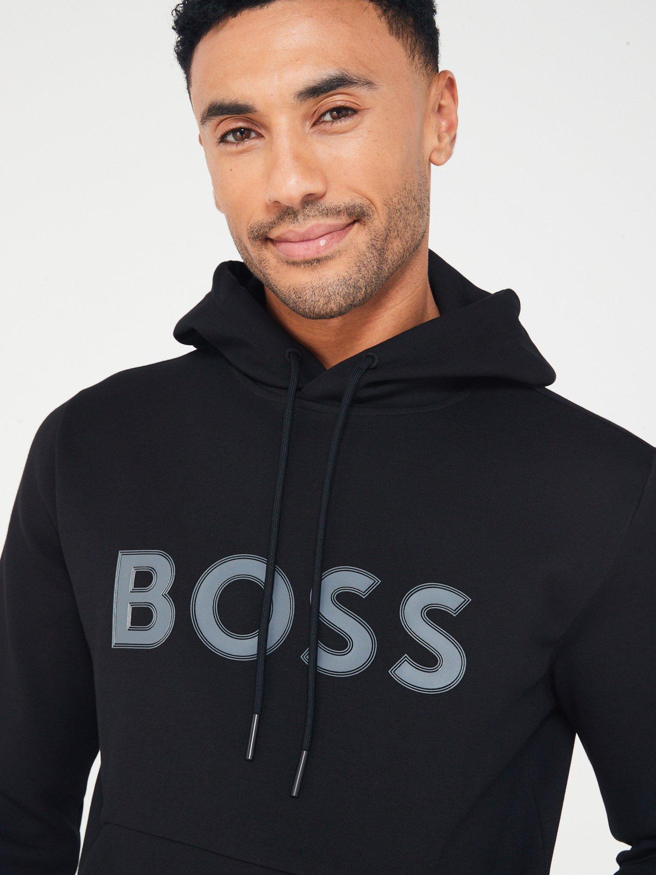 BOSS Soody 1 Logo Overhead Hoodie - Black | Very.co.uk