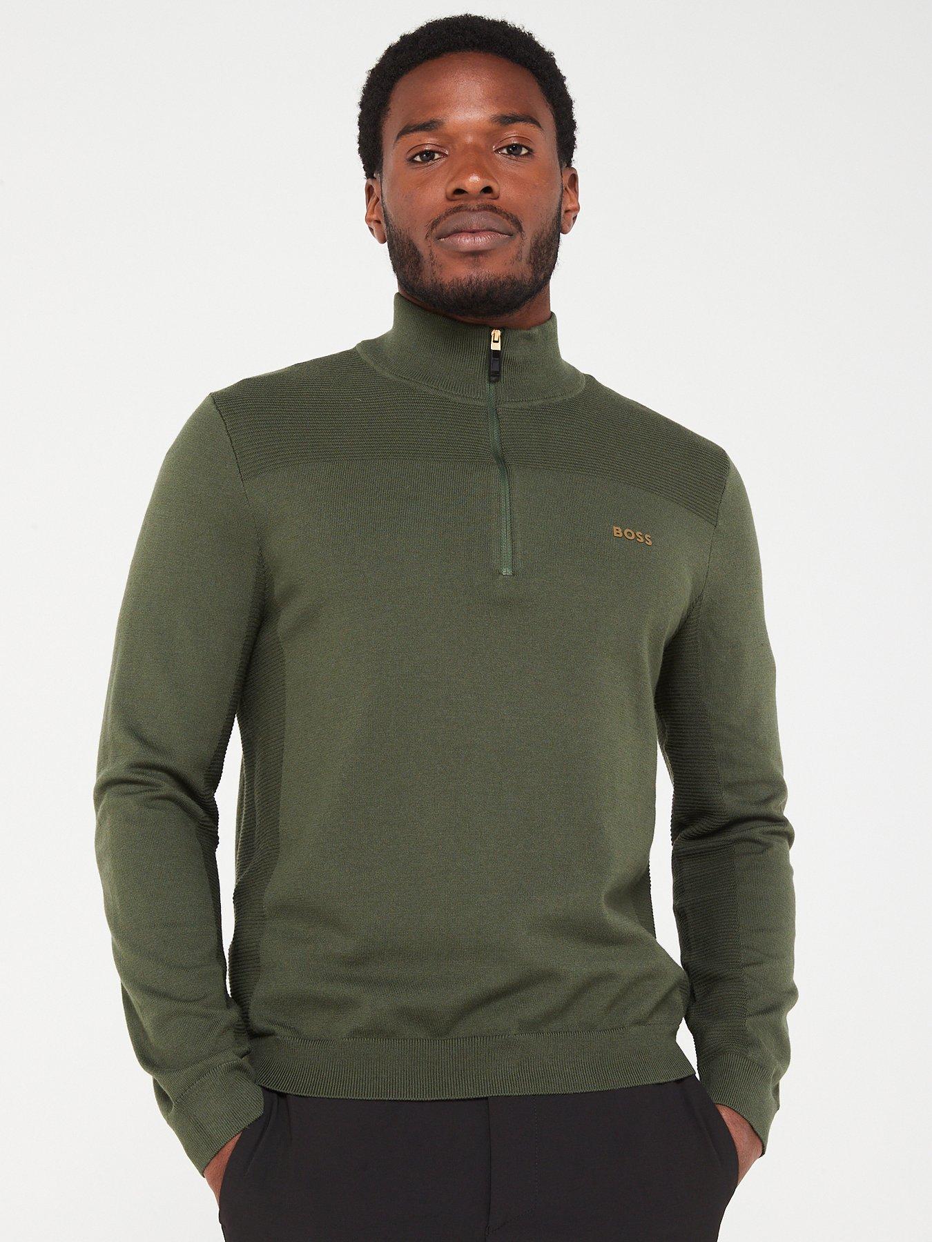 Hugo boss half clearance zip jumpers