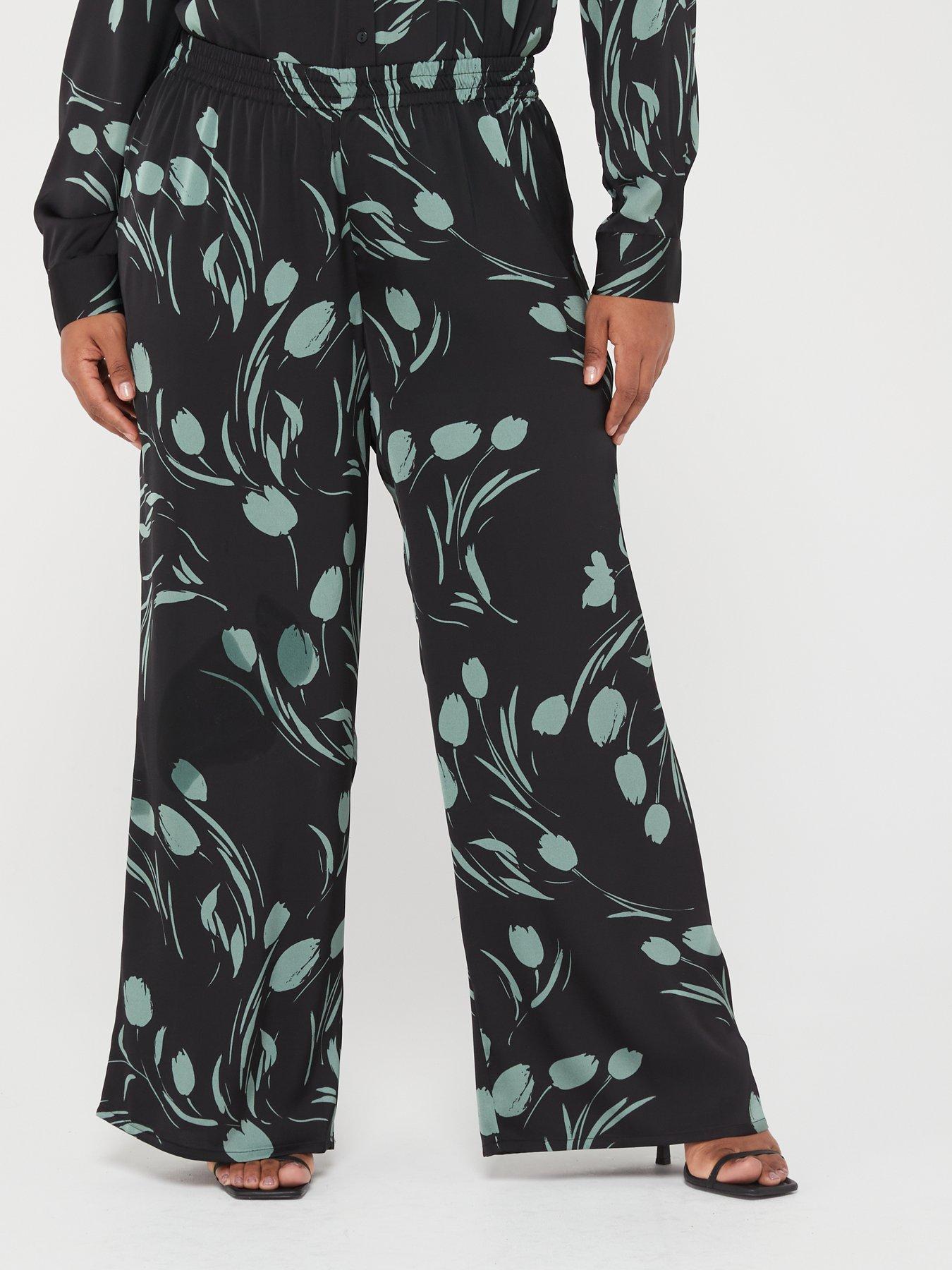 vero-moda-curve-marta-high-waist-wide-leg-print-trouser-black