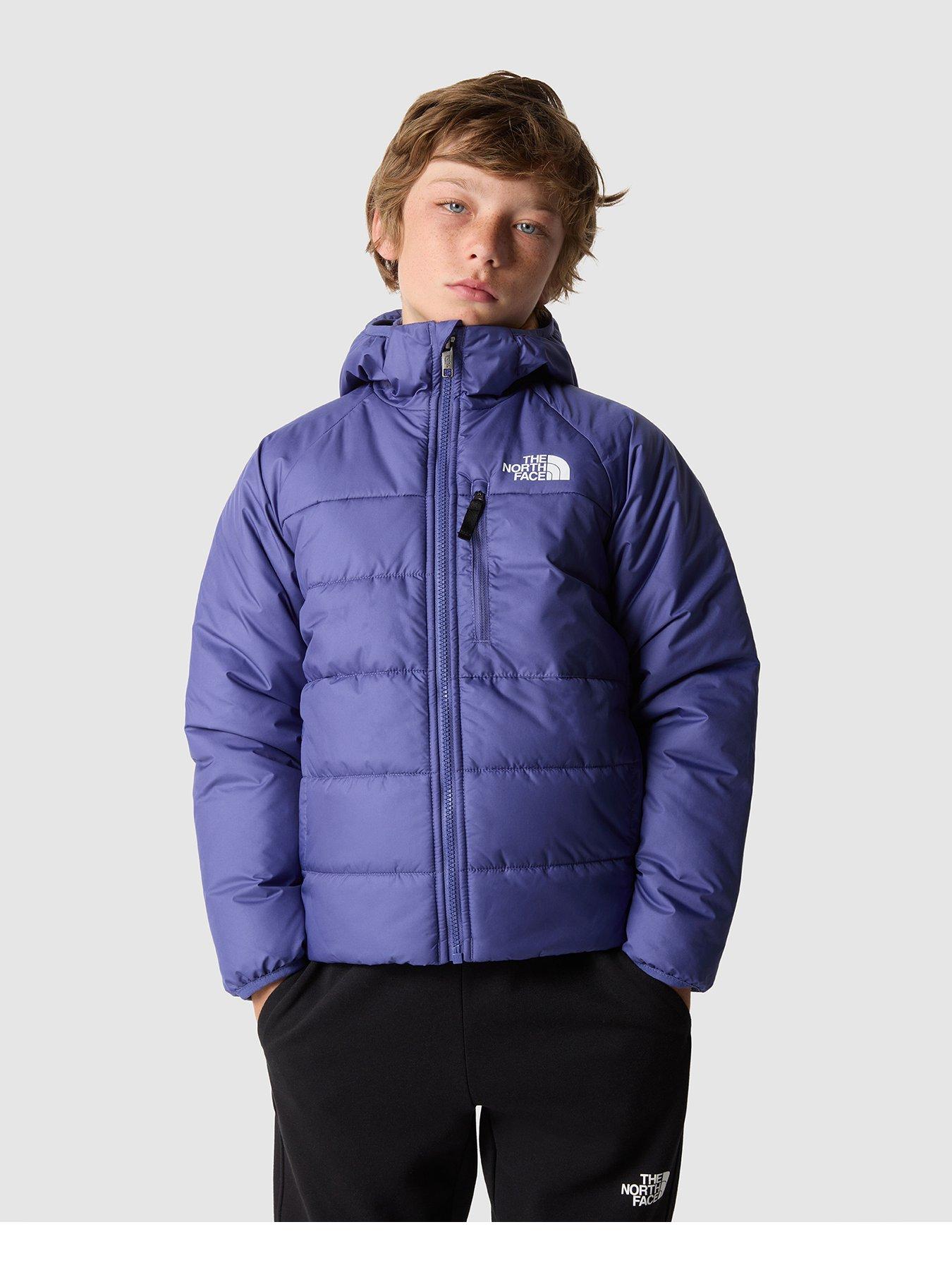 Purple and blue hot sale north face jacket