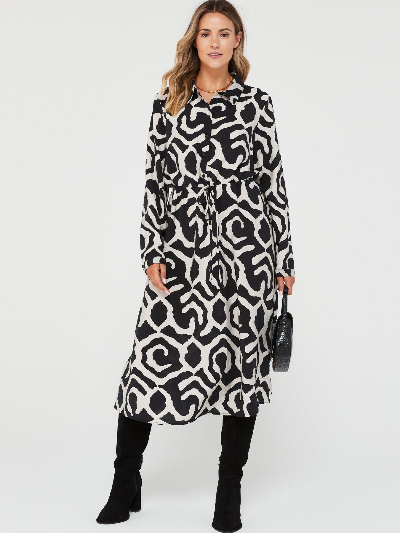Iris Long Sleeve Shirt Dress Multi