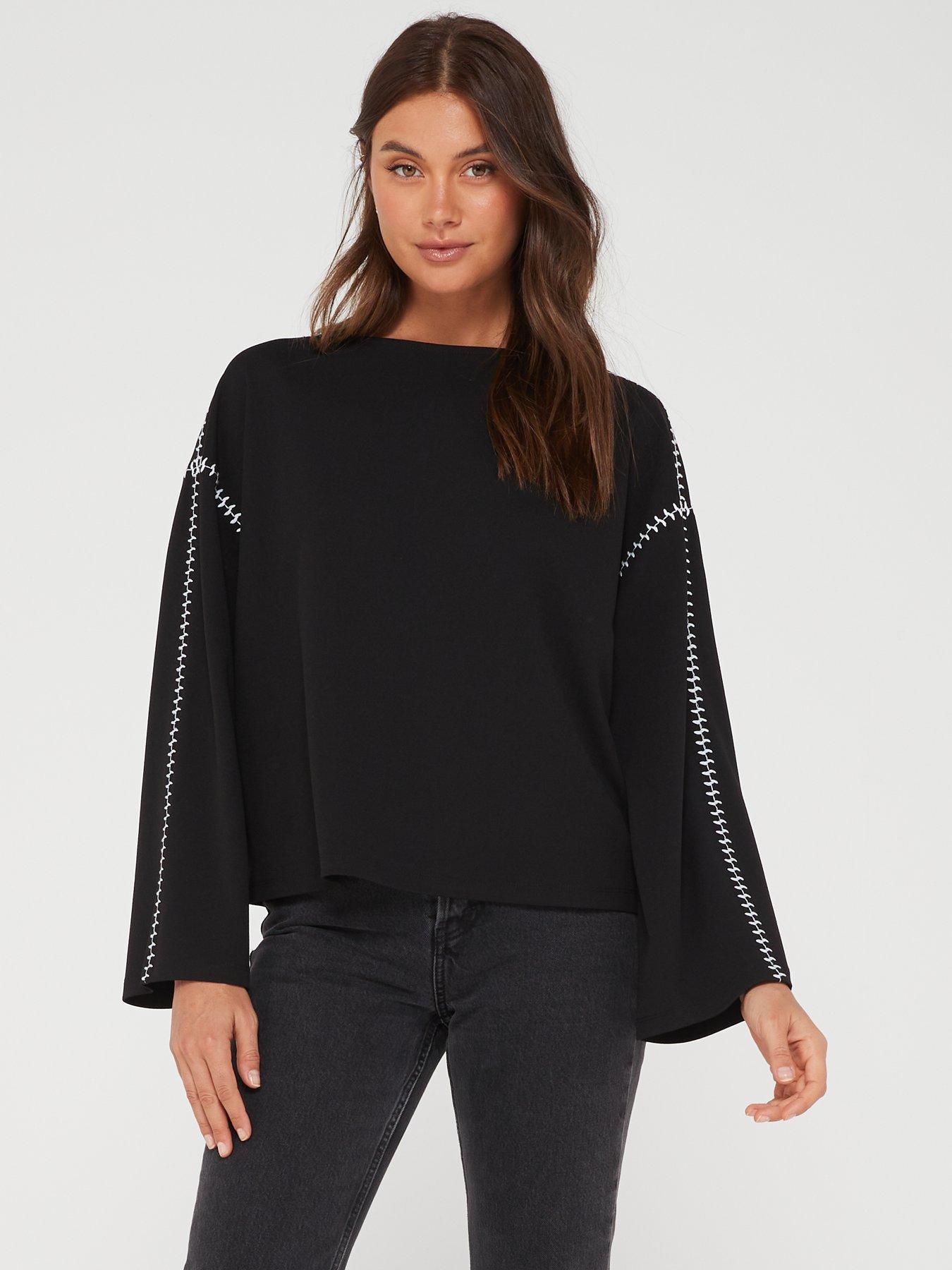 vero-moda-valentina-short-sleeve-top-black