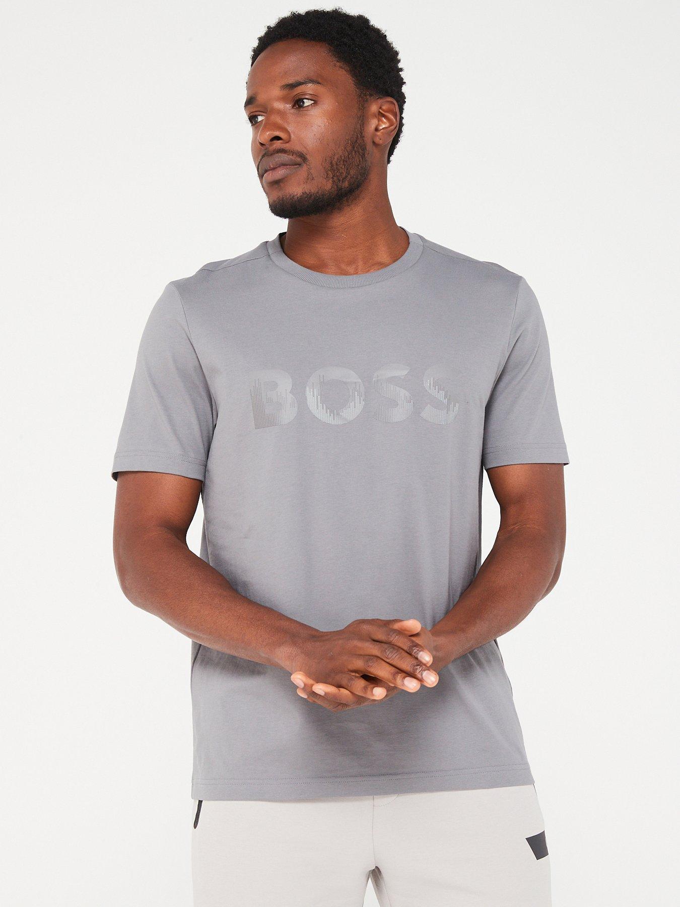 Boss grey t deals shirt