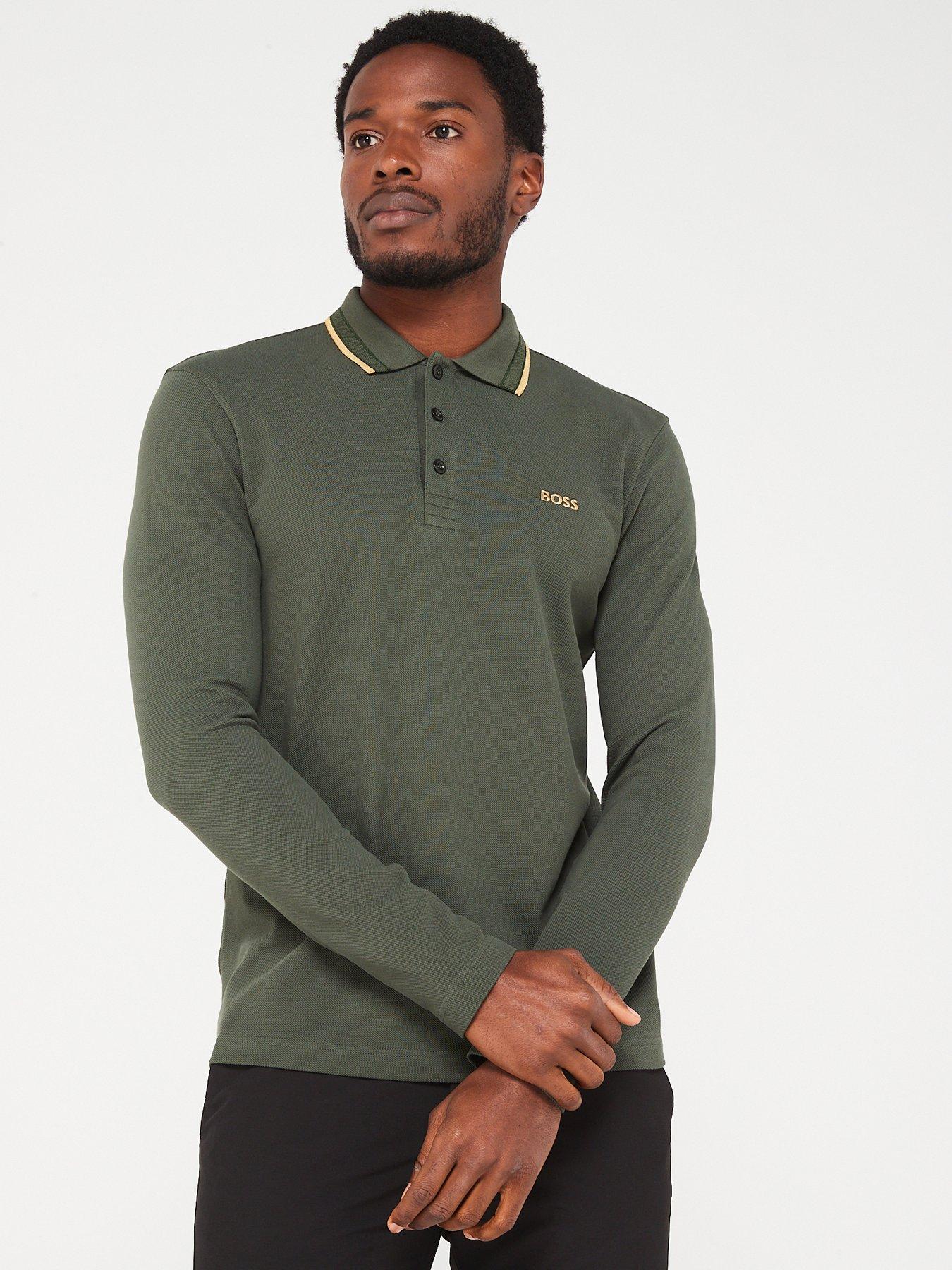 Lacoste long deals sleeve polo khaki