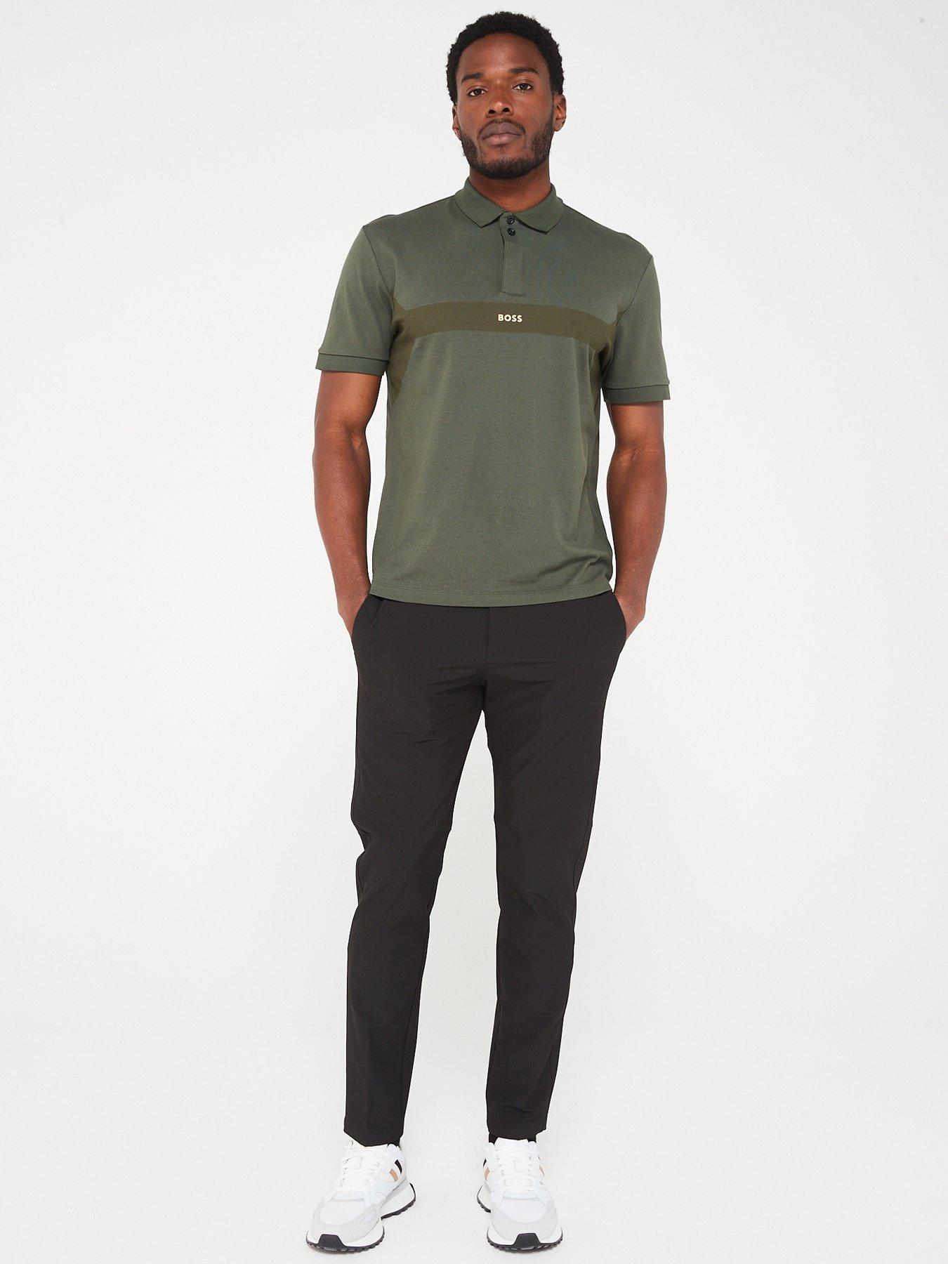 BOSS Paddy 2 Regular Fit Polo Shirt - Light Green | Very.co.uk